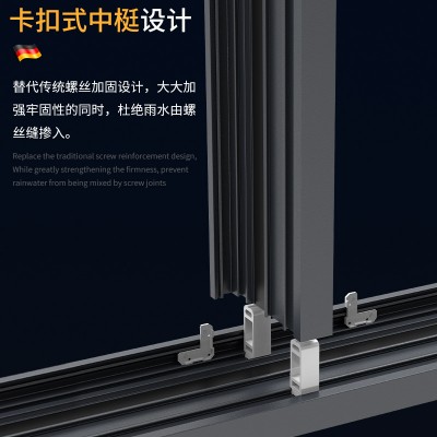 凤铝K112系列2.0厚断桥性能系统窗别墅自建房商品房封阳台平开窗图2