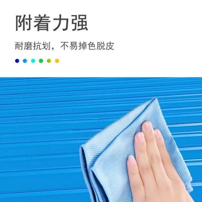 彩钢翻新漆水性钢材防锈防腐漆 架管钢结构爬架改色水性工业漆图2