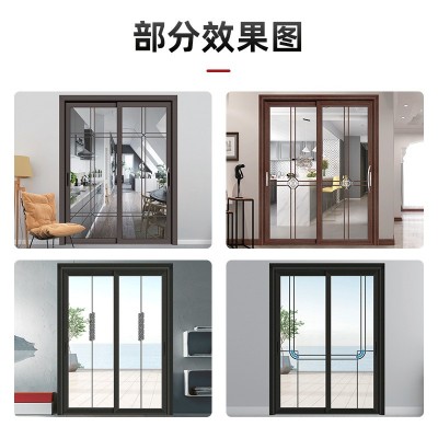 阳台隔断玻璃极窄推拉门隔断移门钛镁合金现代轻奢极简图2