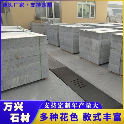 花岗岩路沿石山东芝麻灰路面铺路石大理石园林地铺石鲁灰路侧石厂图2
