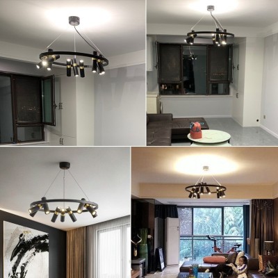 北欧工业风吊灯loft极简射灯设计师创意后现代客厅餐厅服装店灯具图3