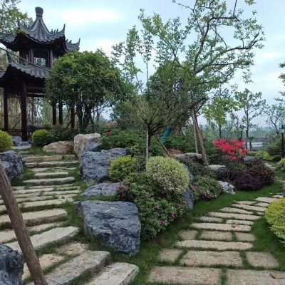 仿古老石板景区仿古铺路石头做旧石踏步石材路面老石板石英图3