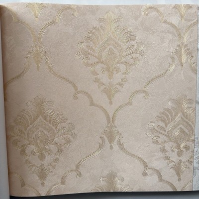 古典欧式大花纹墙纸3D立体浮雕壁纸奢华大气客厅卧室酒店墙纸高档图5