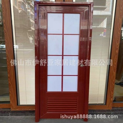 学校工程宿舍卫生间UPVC门塑料洗手间门塑钢门厕所平开华丽玻璃门图2