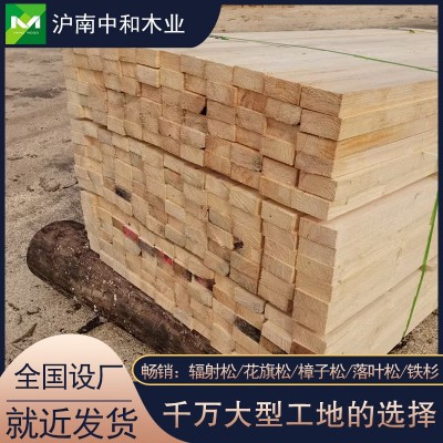 全国设厂建筑木方工地口料跳板云杉3*8樟子松支模工程桥梁方木图3