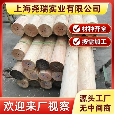 圆木柱子尧瑞木材厂大量批发古建木柱子牌楼凉亭柱子古建圆柱图2