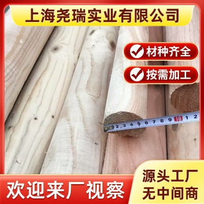 古建防腐木 铁杉圆柱 铁杉防腐木 铁杉圆木 铁杉木檩条 仿古木图4