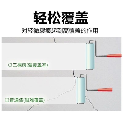 三棵树外墙漆墙面防霉底漆室外翻新油漆弹性防水防霉乳胶漆批发图5