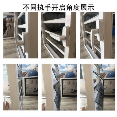 铝合金玻璃百叶窗通风百叶 安全防盗窗 手动玻璃百叶窗图4