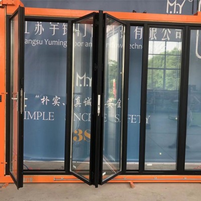 折叠门现代简约铝合金门防风防夹手设计江苏泰州靖江厂家直销图2