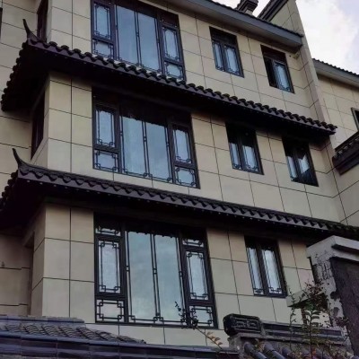 旧城改造民宿铝合金断桥仿古窗 复古酒楼古建筑中式窗户仿古门窗图3