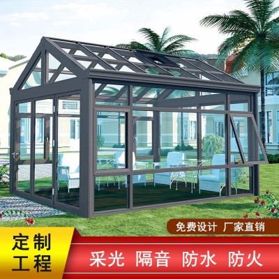 户外露台庭院阳光房网红全景餐厅花园阳光玻璃房隔音隔热玻璃屋图4