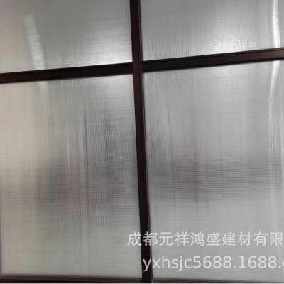 PC蜂窝阳光板聚碳酸酯蜂巢采光雨棚隔断装饰阳光房6mm透明蓝色可图4