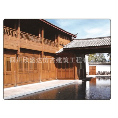 木雕中式实木仿古门窗屏风玄关隔断定四川厂家制作整木镂空花窗图3