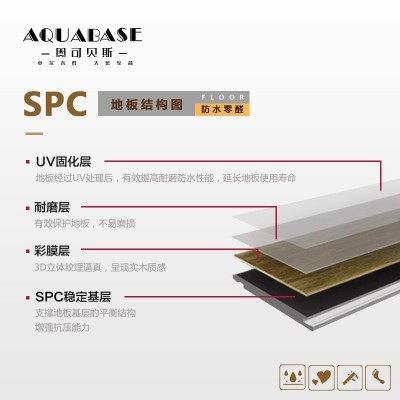 SPC石塑地板环保无醛石晶8mm加厚锁扣卡扣式耐磨防水锁扣地板图4