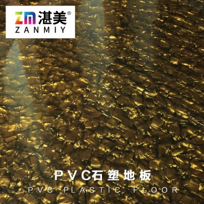 pvc地板厂高耐磨3.0mm炫彩片材地板塑胶片材spc黑底酒吧ktv地板图4