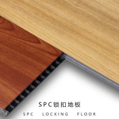 工厂现货spc锁扣地板12mm加厚pvc石塑地板pvc家用spc卡扣木纹地板图4