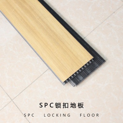 工厂现货spc锁扣地板12mm加厚pvc石塑地板pvc家用spc卡扣木纹地板图3