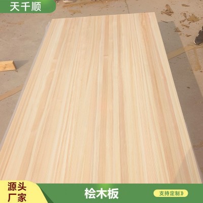 日本桧木直拼板多厚度可定免漆家具柜橱板材无结疤桧木指接板床板