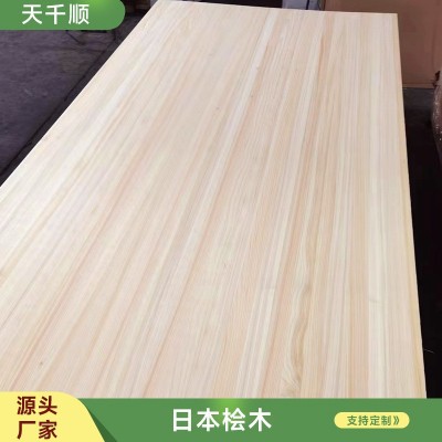 日本结疤桧木直拼板家装实木集成板材直纹免漆家装柜橱书桌板床板图4