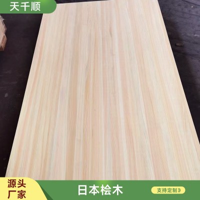 日本结疤桧木直拼板家装实木集成板材直纹免漆家装柜橱书桌板床板图3