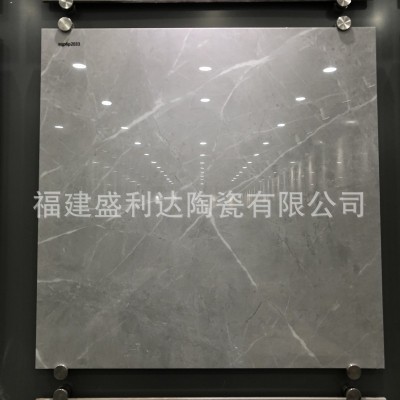 出口米色水磨石600x600全瓷地面瓷砖地砖通体浅灰色全抛釉砖800x8图4