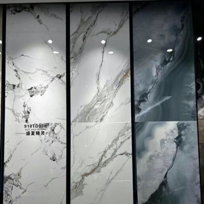 熊猫白鱼肚金寒江雪750x1500奢石600x1200瓷砖通体大理石图2