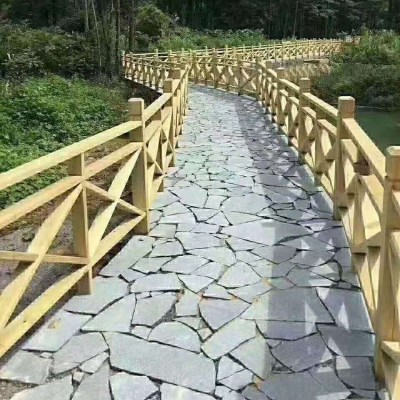 厂家批发不规则青石板碎拼石乱型文化石铺路仿古户外板岩片石毛石图3