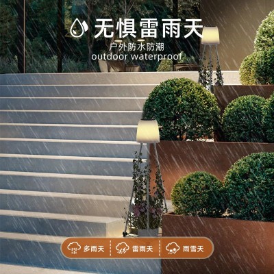 跨境别墅太阳能庭院灯户外防水装饰景观花架灯室外阳台氛围落地灯图3