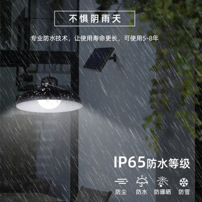 跨境太阳能户外庭院灯一托二超亮家用照明灯天黑自动亮太阳能吊灯图3