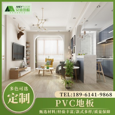 安迪木业PVC片材地板2mm厚度贴复古仿木纹办公室酒店 公寓 地板革图4