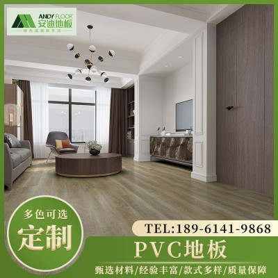 安迪木业PVC片材地板2mm厚度贴复古仿木纹办公室酒店 公寓 地板革图3