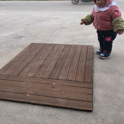批发户外木碳化地板长方形30*90铺设批发阳台露天花园拼接木地板图2