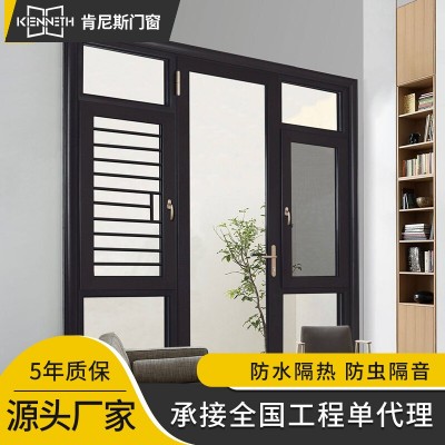 佛山工厂断桥铝合金门窗隔音隔热上下推拉窗别墅酒店 美式提拉窗图3