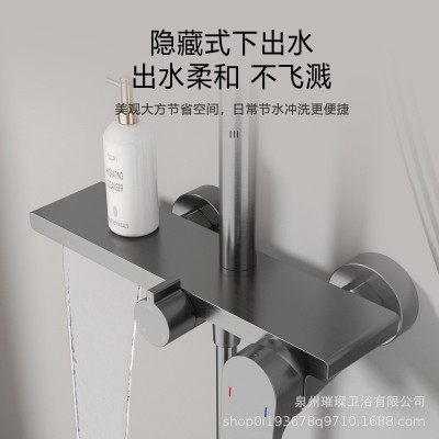 包邮酒店工程民宿浴室淋浴花洒套装简易卫浴配套增压全铜龙头套装图2