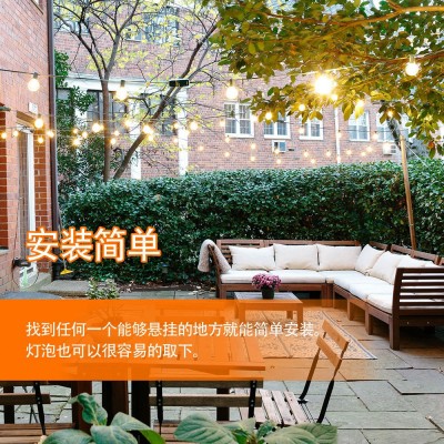 太阳能G40LED25灯装饰灯庭院灯草坪灯圣诞灯LED灯串太阳能灯串图4