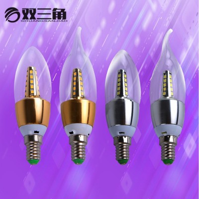 LED蜡烛灯批发 3W 5W新款拉尾泡蜡烛灯泡 E14小螺口尖 泡led灯泡