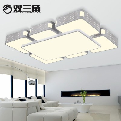 LED吸顶灯现代简约遥控大客厅大灯卧室长方形餐厅天空之城灯具饰图4