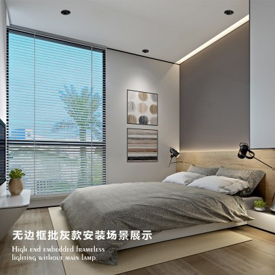 无边框高显射灯嵌入式窄边led天花灯客厅卧室防眩cob筒射灯无主灯图3