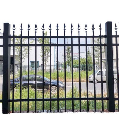 定制围墙栏杆锌钢围栏外贸铁艺护栏门公园隔离栅栏室外庭院防护栏图5