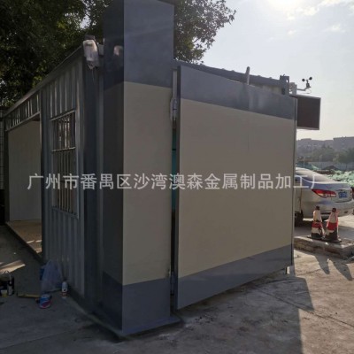 广州厂家批发施工地临时围挡门建筑工地彩钢大门简易铁皮大门图4