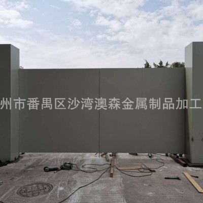 广州厂家批发施工地临时围挡门建筑工地彩钢大门简易铁皮大门图2
