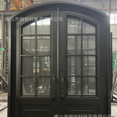 铁艺厂家锻造入户门出口铁艺门大门铁艺玻璃门进户门铁艺入户门图1