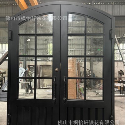 铁艺厂家锻造入户门出口铁艺门大门铁艺玻璃门进户门铁艺入户门图2