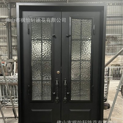 铁艺厂家锻造入户门出口铁艺门大门铁艺玻璃门进户门铁艺入户门图4