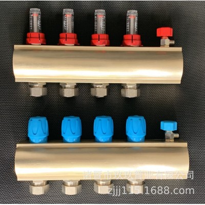 定制款分水器 大主杠上杠流量计下杠固定结手动温控