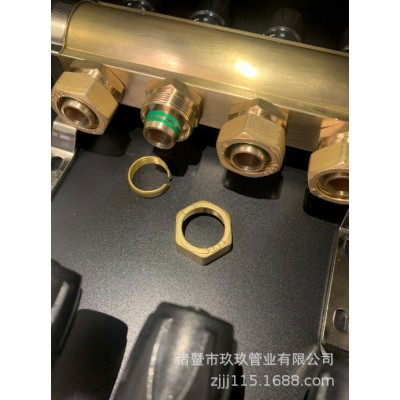 40管黄铜精抛手动温控支架式分水器图3