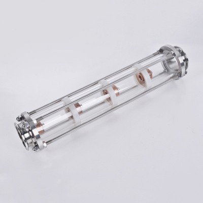 快装泡罩蒸馏玻璃管道视镜304不锈钢卫生级卡箍式直通带保护罩图3