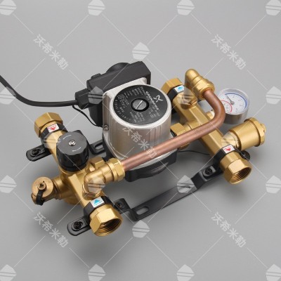 地暖混水中心热冷水循环泵分集水器采暖装置恒温机械控制混水系统图4