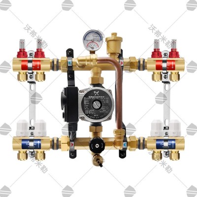 地暖混水中心热冷水循环泵分集水器采暖装置恒温机械控制混水系统图5
